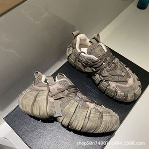 Zapatillas Deportivas de Cuero Vintage para Hombre, con Suela de Neumático, Estilo Robusto, Amortiguadoras de Impactos - Product Image 3