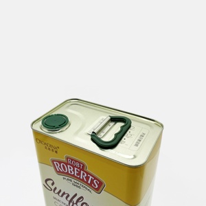 Lata de Metal Cuadrada de 5 Litros para Aceite de Girasol, Lata Vacía para Uso Alimentario, para Envasar Aceite de Oliva, Galletas, Dulces y Chocolate - Product Image 6