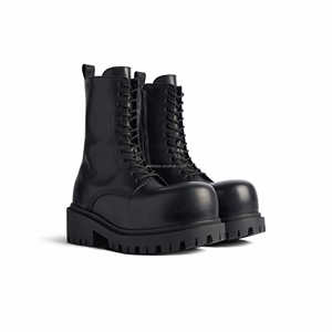 Extra Round Toe Winter 24 Stomper Boots Luxury Calfskin Men Skiwear Calfskin Leather Men Alaska Snow Boots Men's Stomper <strong>Bootie</strong> - Product Image 1