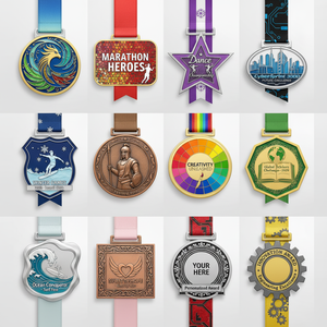 Vente flash : Médaille commémorative personnalisée, insigne d'honneur plaqué or émaillé sur mesure pour souvenir patriotique, conception personnalisée acceptée - Product Image 5