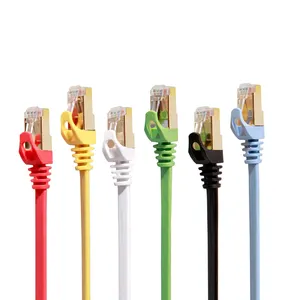 Kabel jaringan Rj45 panjang kustom 1m/5m/10m/50m/100m Cat5e/cat6/cat6a/cat7/cat8 Utp ftp sftp Cat 6 Rj45