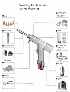 ONA SUP23T/23S New Handheld Laser <b>Welding</b> <b>Torch</b> with Signal Line Accessories for <b>Welding</b> Machines Laser Equipment Parts - Product Image 1