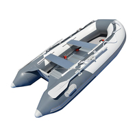 Bateau gonflable de 10.8 pieds Rafting gonflable Canot de pêche au sol en aluminium Bateau ponton résistant à l'usure