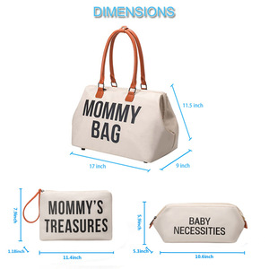 Sac à langer multifonctionnel pour bébé, grand sac de voyage pour maman et bébé, lot de 5 - Product Image 4