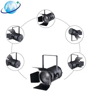 Pas cher Vente en gros 200W LED Zoom Théâtre Studio Lumière DMX Éclairage de scène RGBW 4in1 Fresnel Spotlight