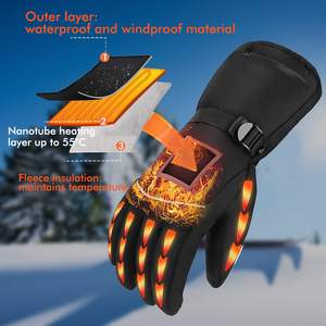 Erkekler kadın su geçirmez isıtma kayak eldivenleri yıkanabilir dokunmatik isıtmalı el ısıtıcı rüzgar geçirmez artrit motosiklet için özellikler - Product Image 2