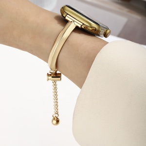 Correa de reloj compatible con varios modelos de IWatch, cadena hueca en forma de T, aspecto moderno, joyería minimalista, correa para <span class=keywords><strong>Apple</strong></span> <span class=keywords><strong>Watch</strong></span> - Product Image 1