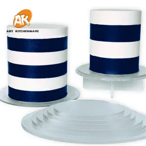 AK rond acrylique gâteau disques planches à gâteaux rond mariage centres de table décorations gâteau tambour acrylique disque bases para pastel