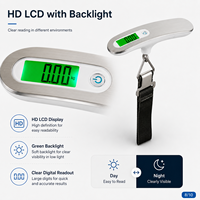 Balance électronique numérique portable de poche avec écran LCD, capacité 50 kg, pour bagages et valises, idéale pour l'aéroport - Offre Spéciale