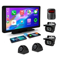10.36'' Kablosuz Carplay Android Auto Döngü Kaydedici Araç Kamerası Ön Arka Kamera Sistemi Kamyon Kör Nokta Geri Görüş Kamerası Monitörü
