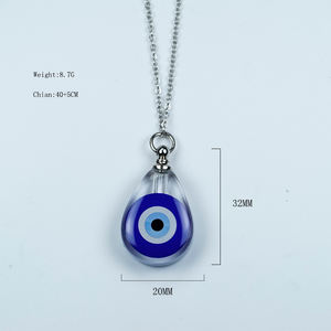 Collar de Urna Conmemorativa de Cristal con Foto Clásica Personalizada para Niños, Forma Ovalada, Joyería de Cremación, Colgante para Cenizas - Product Image 4