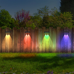 Lámpara de Pared Exterior con Energía Solar, LED RGB con Cambio de Color, Iluminación para Jardín y Patio, Resistente al Agua, 2 Años de Garantía - Product Image 1