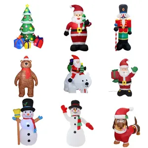 Inflatable Christmas Snowman with Build-in Led Light Lighted Blow Up Snowman Outdoor Yard Lawn Garden for Xmas Party Decoration