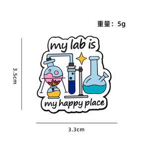 Cartoon medical themed sonographer biology chemistry <strong>lab</strong> enamel <strong>pin</strong> - Product Image 2