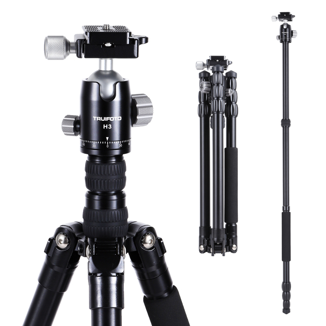 Camera Tripod Stand Multifunctional Detachable Monopod Strong Aluminum Compact DSLR Tripod With 360 Panorama Ball Head Twist
