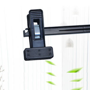 Gantungan baju plastik hitam kuat dapat diatur kait antiselip celana panjang pengaturan pakaian Jeans handuk pakaian injeksi PP - Product Image 4