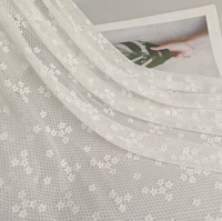 Nuevo Estilo - Tela de Malla Jacquard Floral Elástica de Modal y Spandex - Adecuada para Ropa Interior, Camisetas, Capas Base, etc.