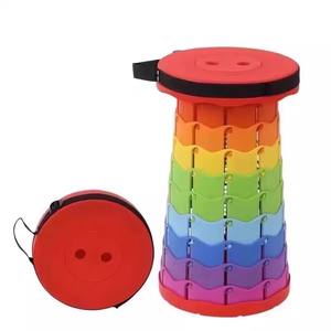 Taburete Plegable y Retráctil, Ajustable en Altura, Diseño Telescópico para Viajes, Hogar y Uso en Filas - Product Image 1