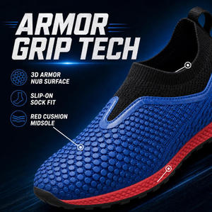 Chaussures de football pour hommes de marque, sur mesure, bleu roi, pour <span class=keywords><strong>futsal</strong></span>, avec structure tricotée en nid d'abeille, semelles rouges, semelle extérieure en TPU et semelle intermédiaire en EVA - Product Image 2