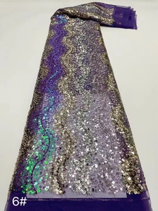 Nouveautés de luxe personnalisé perle broderie Sequin conception broderie dentelle tissu pour <span class=keywords><strong>robe</strong></span> - Product Image 3