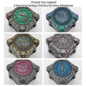 Металлические кубики для Dungeons & Dragons, 7-в-1, вращающиеся кубики для ролевых игр DnD, гравированные кубики из сплава для настольных игр, уникальный дизайн с драконом и мечом - Product Image 3
