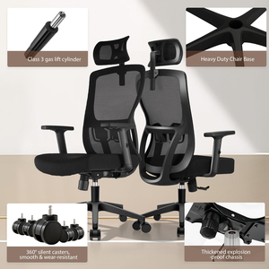 Silla Ejecutiva Moderna de Respaldo Alto, la Mejor Silla de Oficina Ergonómica de Malla con Reposacabezas - Product Image 5