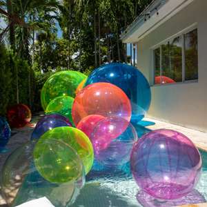 Aufblasbarer PVC-<span class=keywords><strong>Ball</strong></span> Riesiger Glatter Oberfläche Bunter Spielball für Pool Strand Party Wasserspiele Kundenspezifischer Großhandel - Product Image 1