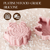 Moule à gâteau en silicone SILIKOLOVE en forme de feuilles d'érable, personnalisable en usine, antiadhésif, sans BPA, certifié LFGB, pour mousses et gâteaux