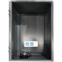 Boîte de commande électrique verrouillable avec ventilateur de refroidissement, armoire métallique murale avec prise intégrée