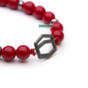 Handgefertigtes Bernstein-Bakelit-Armband aus Harz, geflochtenes Charm-Perlenarmband, Geschenk für Frauen - Product Image 3