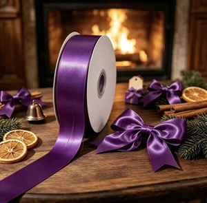 Pita Satin Warna Solid Klasik Elegan 4cm untuk Dekorasi Garland Pohon Natal dan Pembuatan Pita Buatan Tangan - Product Image 5