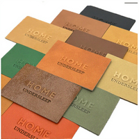 Étiquettes en cuir véritable personnalisées de haute qualité avec logo en relief, patchs en denim, étiquettes en PU écologiques pour vêtements, chapeaux, jeans