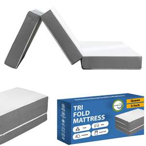 دعم مريح 3 <span class=keywords><strong>4</strong></span> 5 بوصة ثلاثي للطي رغوة الذاكرة المحمولة فراش الكلمة شبكة تنفس لينة سرير فراش علوية - Product Image 1