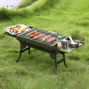 Parrilla de Carbón Plegable de Acero Inoxidable con Dispositivo de Seguridad para la Deficiencia de Oxígeno, Parrilla Portátil para Acampar para 3-5 Personas - Product Image 2