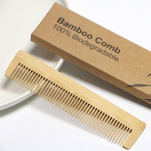 Peigne à cheveux jetable en bois naturel, logo personnalisé, peigne en bambou antistatique pour hôtel - Product Image 3