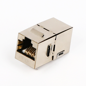 <span class=keywords><strong>Ethernet</strong></span> Bảng điều khiển gắn kết cat6A RJ45 kết nối 8P8C 180 độ lá chắn STP cat6A Keystone jack - Product Image 1