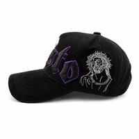 Nouvelle Casquette de Baseball Designer à Visière Courbe en Daim avec Patch Logo 14 14 Orné de Bijoux, Broderie 3D Haute Définition, Logo Personnalisé Bling Religion