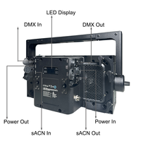 Igreslite IP65 1080x1W CW+600*0.5W RGB Projecteur Stroboscopique Oscillant Étanche à Cinq Tubes pour DJ, Discothèque, Scène, Fête, Club