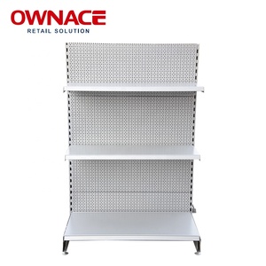 Étagère de <span class=keywords><strong>supermarché</strong></span> européenne allemande à usage intensif présentoir en métal double face Design moderne en acier pour étagère d'épicerie - Product Image 1