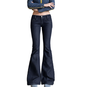 Jeans de Mezclilla para Mujer, Corte Ajustado, Estilo Casual, Lavado Oscuro, Elásticos y Transpirables, Pantalones de Mezclilla Premium - Product Image 1