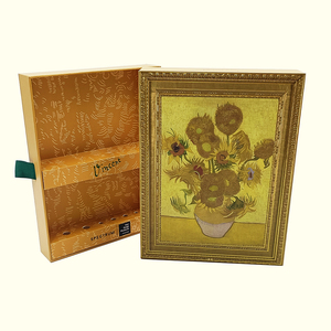 Caja de Regalo de Cartón Rígido Deslizable Reciclable con Logotipo Personalizado y Grabado en Relieve para Crema Facial y Juego de Brochas de Maquillaje, Empaque Tipo Cajón - Product Image 1