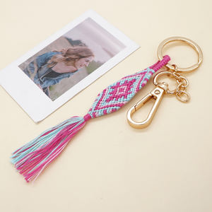 Go2Boho Evil Eyes porte-clés tressé porte-clés lanière sac pendentif accessoires goutte gland tissé porte-clés porte-clés bijoux faits main - Product Image 3