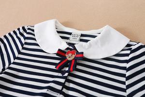 KUYEEBEAR Vestidos de Verano 2022 para Niñas, Vestido Corto con Mangas Cortas y Estampado a Rayas, Vestidos para Niñas Pequeñas de 6 a 14 Años, Venta al por Mayor - Product Image 4