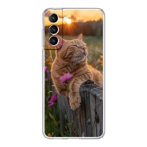 Custodia trasparente per telefono per Samsung Galaxy S24 Plus S23 FE S22 S21 S20 Ultra 5G S10 S10E S9 <span class=keywords><strong>S8</strong></span> <span class=keywords><strong>Cover</strong></span> semplice fiori viola lavanda - Product Image 4