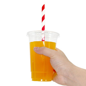 Bicchieri in Plastica PET Trasparente all'Ingrosso con Coperchi Usa e Getta con Slot per Cannuccia per Bevande Fredde Frappè Caffè Ghiacciato - Product Image 6