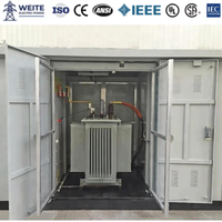 Transformateur immergé dans l'huile compact préfabriqué en acier 10KV 20kV-33kV pour extérieur, pour sous-station compacte de distribution d'énergie
