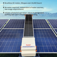 Robot de nettoyage de panneaux solaires commerciaux entièrement automatique, nettoyage à sec, certifié CE, garantie 1 an pour les systèmes solaires à grande échelle