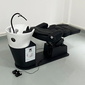 Lit de lavage de cheveux électrique massant, spécialement conçu pour les salons de coiffure - lit de lavage de cheveux semi-inclinable avec circulation d'eau. - Product Image 4