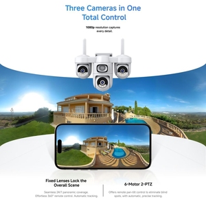 Caméra de sécurité extérieure OEM ODM AG623SR la plus vendue, enregistrement 3 voies, mode AOV, vision nocturne double lumière 1080P - Product Image 5