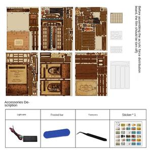 3d מותאם אישית פאזל תא דייי 3d להרכיב בלוקים בניין עם ספר דוכן מיקרוomodel קישוטי 1:3 - Product Image 3